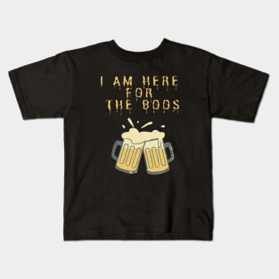 I am here for the boos Halloween Script Kids T-Shirt